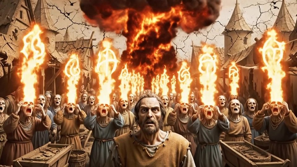 Szene aus dem Video zu Im Chor des Wahnsinns